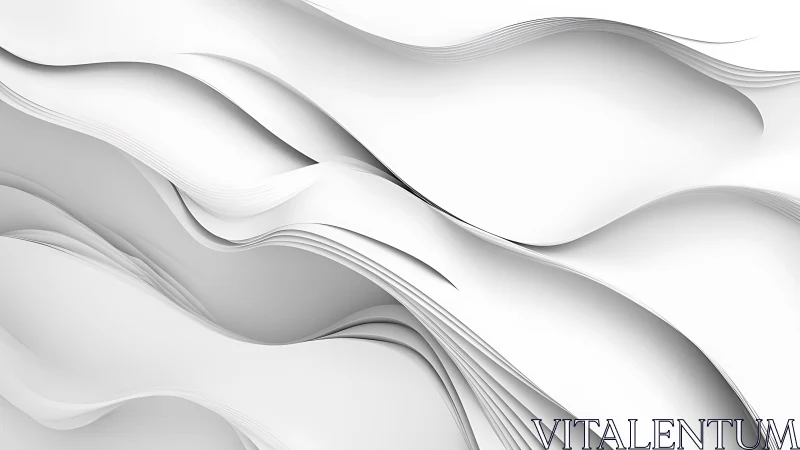 White layered waves abstract background with flowing curves.