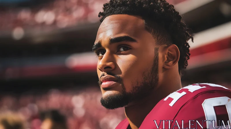 Game day focus on the sideline, where quiet resolve glows.