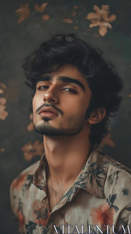 Softly confident portrait celebrates quiet, floral elegance