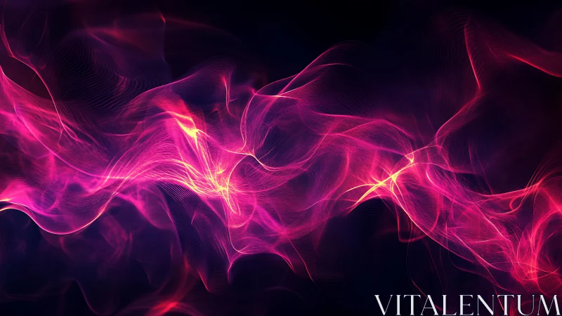 Pink light waves forming abstract flowing energy field.