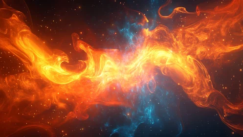 Cosmic Fire Dance Illuminates the Starlit Void
