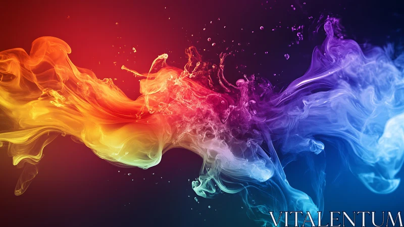 Colorful currents of swirling light meeting in midair.