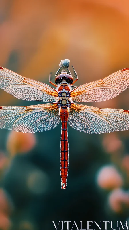Dragonfly wings shimmer in radiant macro detail at dusk