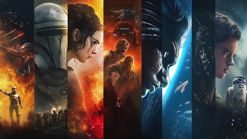 Galactic legends collide in a flaming corridor of stars.