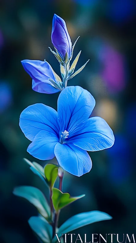 Blue Veronica Bloom in Focused Depth.