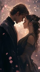 Two Hearts Glowing in Enchanted Starlight.