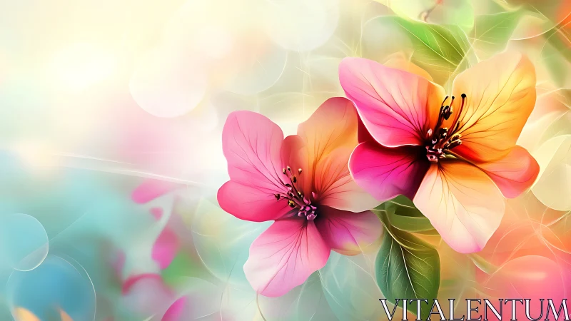 Neon Petals Dancing Through Dreamlight.