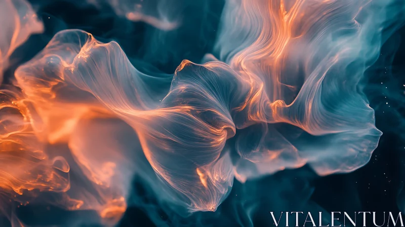 Bioluminescent nebula forms swirling ribbon-like plasma waves