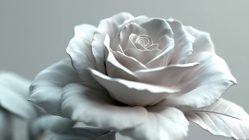 Serene White Rose in Soft Light.