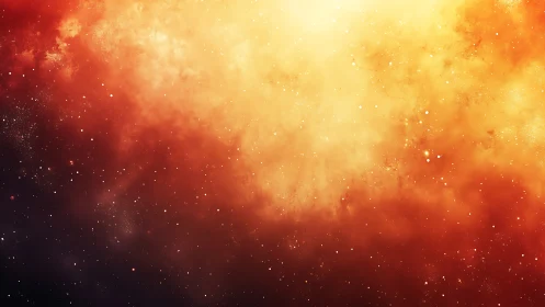 Golden nebula glow drifting across a quiet starfield.