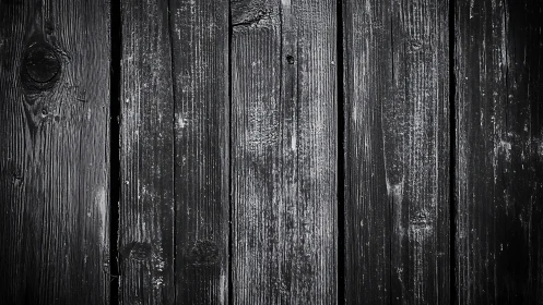 Vertically aligned dark wood planks show weathered grain detail