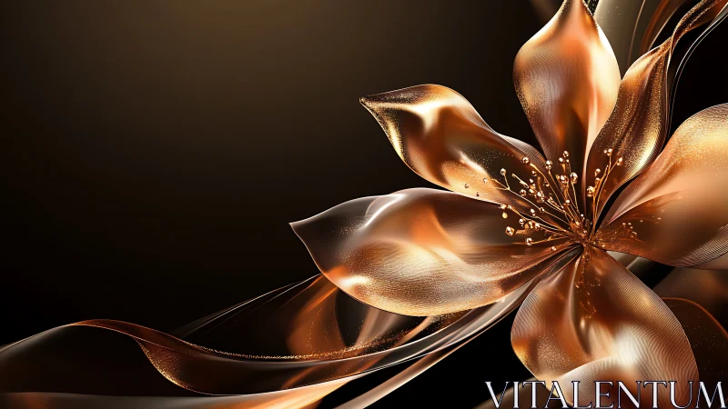 Luminous Golden Flower Blooming with Radiant Elegance.