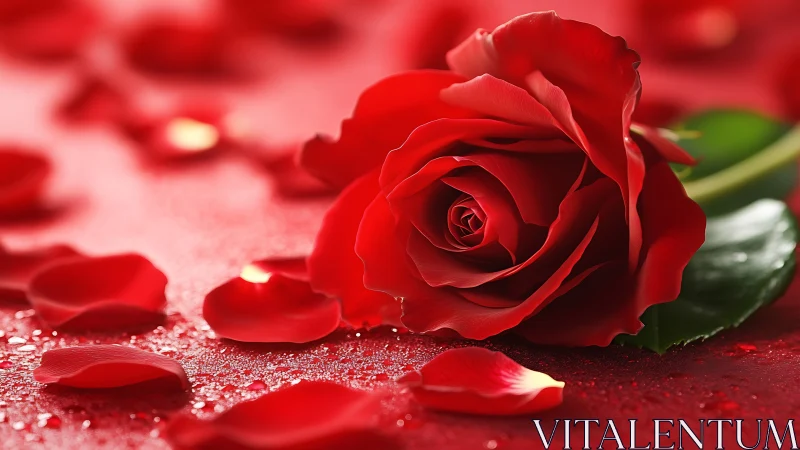 Crimson Romance Blooms in Glittering Reverie.