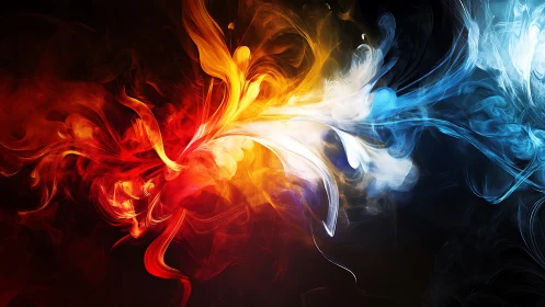Fire Meets Ice: Cosmic Dance of Opposing Forces.