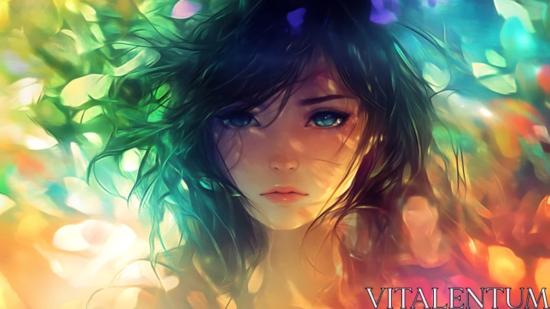 Young woman&rsquo;s digital portrait shows vivid bokeh background