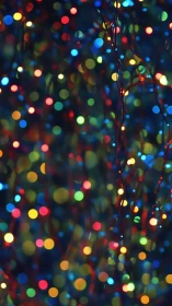 Colorful fairy lights dissolve into dreamy festive constellations