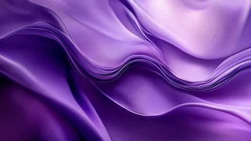 Layered violet fabric waves render subtle subsurface scattering