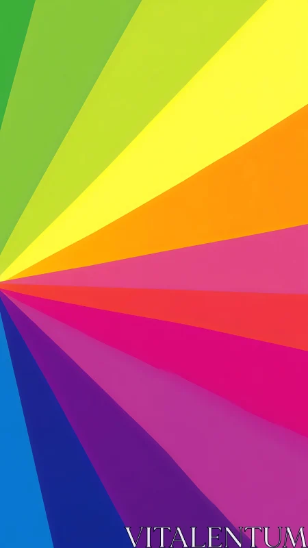 Radiant rainbow rays spreading playful color and joy.