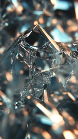 Glistening crystal shards catch soft light in dreamy focus