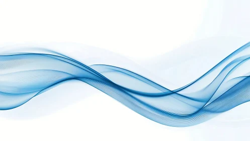 Liquid data ribbons surf across a bright white horizon