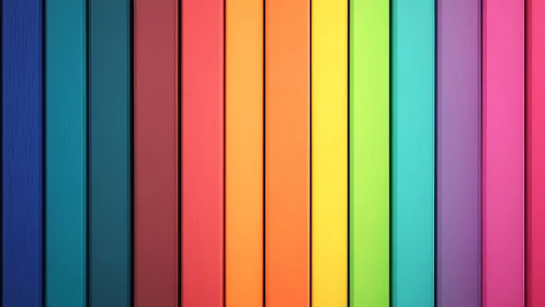 Parallel rainbow panels form bold vertical color spectrum