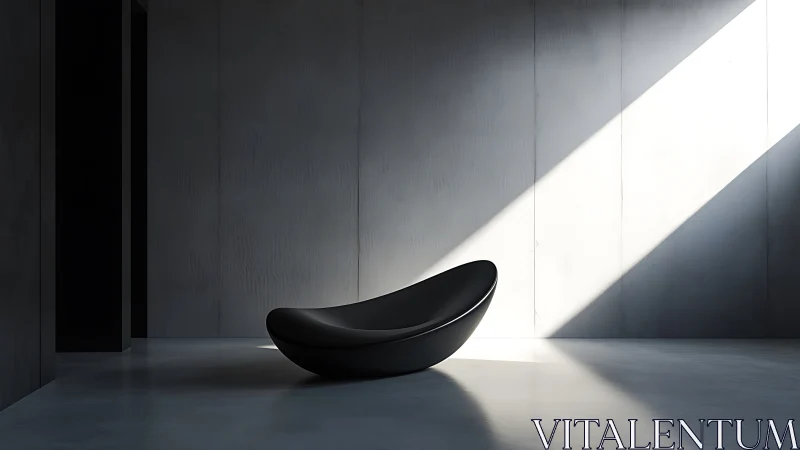 Sculptural Form in Minimalist Light, Architectural Space