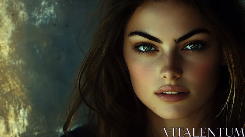 High-resolution digital portrait with cinematic chiaroscuro lighting.