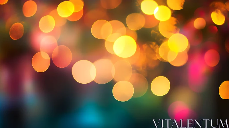 Vibrant golden and pink bokeh lights in dreamy abstract style.