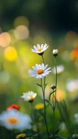 Shallow Depth-of-Field Daisy Botanical Study.