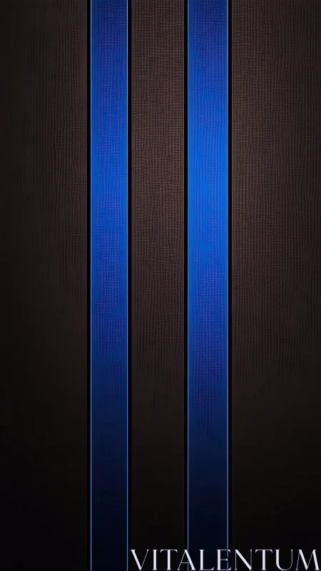 Vertical neon blue panels define a minimal cyber interface
