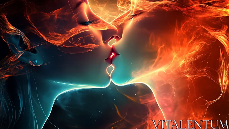 Neon Passion Collision: Electric Fire Meets Icy Spark.