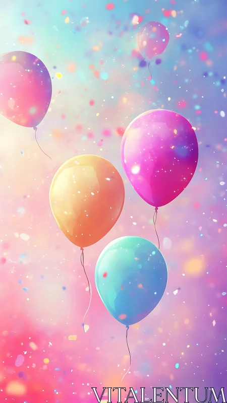 Gradient Balloons Drift Through Luminous Dream Dust.