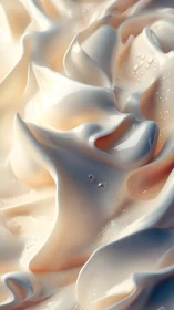 Velvety cream folds under soft diffused studio lighting.