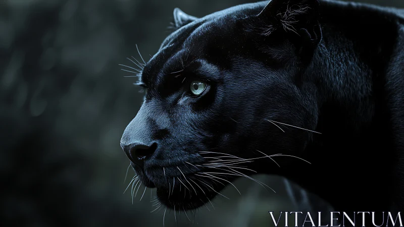 Black Panther Side Profile Study.