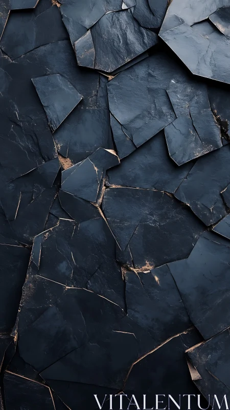 Midnight stone mosaic with softly fractured textures.