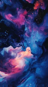 Chromatic nebula vortices in high-saturation fluid dynamics.