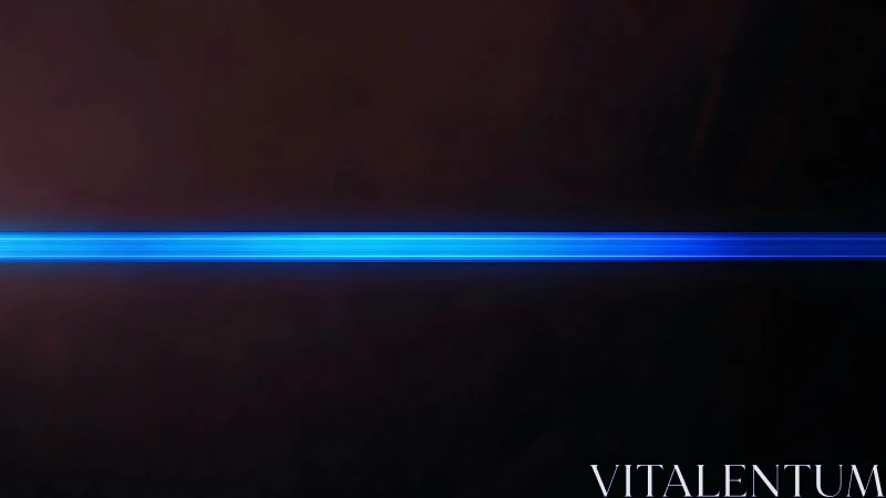 Luminous blue energy beam slicing through deep shadowed void.