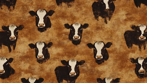Rustic cow head pattern creates warm farmhouse charm