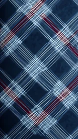 Digital tartan lattice with diagonal plaid line architecture.