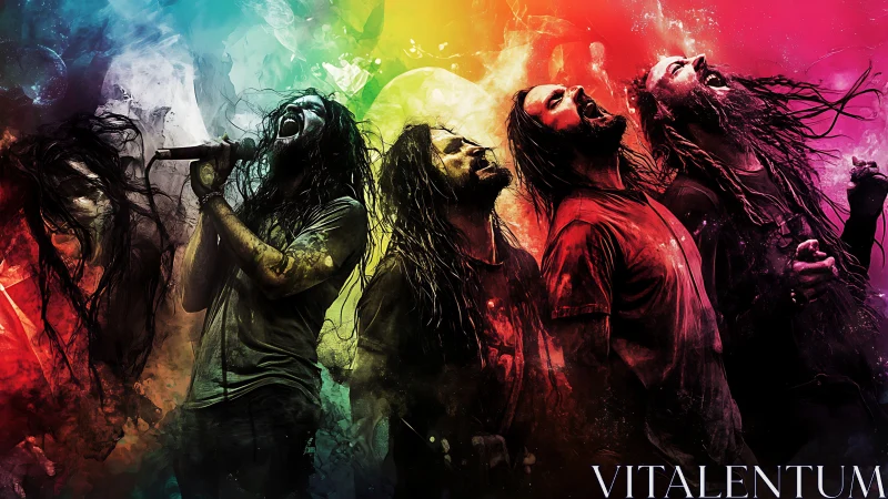 Spectral phase-portrait of rock vocalist in chromatic eruption.