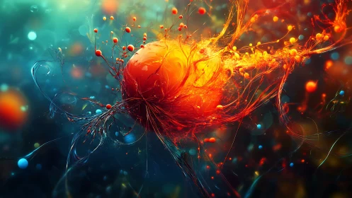 Bioluminescent plasma sphere with neural filaments suspended