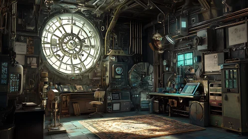 Clockwork hacker&rsquo;s loft hums with retro-future inventions.