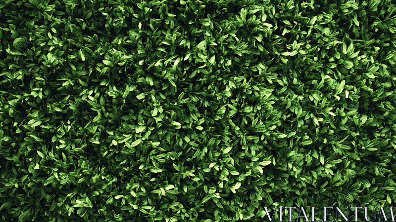 Dense green foliage fully covers the rectangular frame