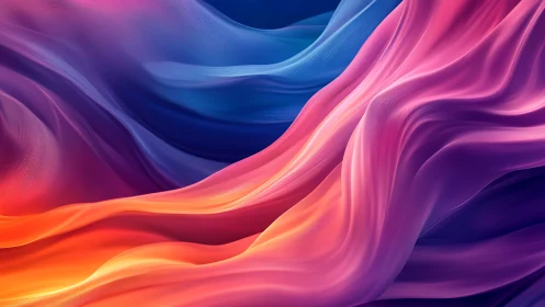 Flowing waves of color in a soft, dreamy abstract landscape.