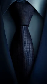 Dark tie draped against dress shirt in studio lighting setup.