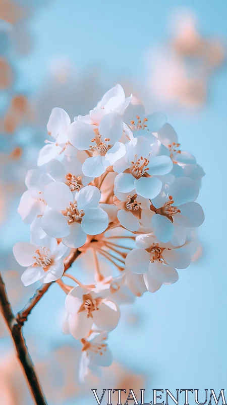 Blossoms caught in peachy-golden dreams.