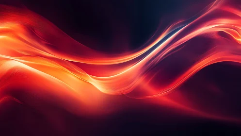 Luminescent Flow: Digital Fire Dancing Through Darkness.