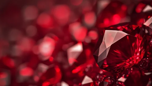 Deep red gemstones in closeup macro focus. Period.