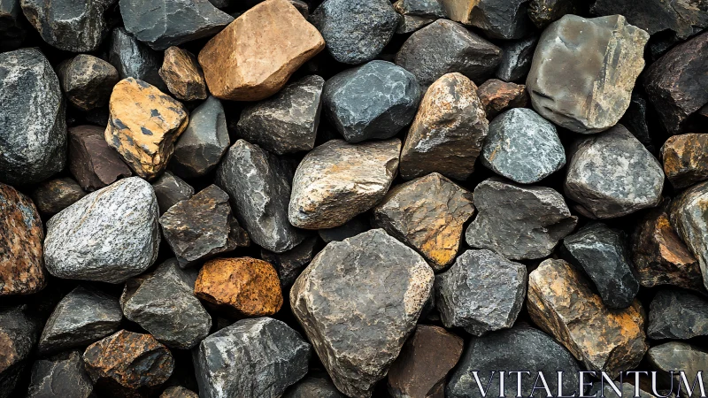 Cozy collection of colorful river stones in close view.