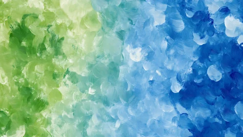 Brushstroke gradient merging cool greens into vivid blues.